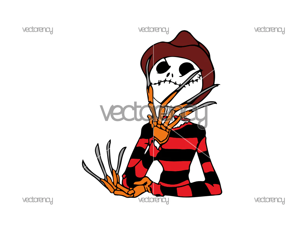 Jack Freddy Krueger SVG Horror Movie Characters in Knives