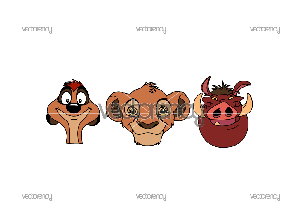 Hakuna Matata Lion King SVG Vector Cartoon