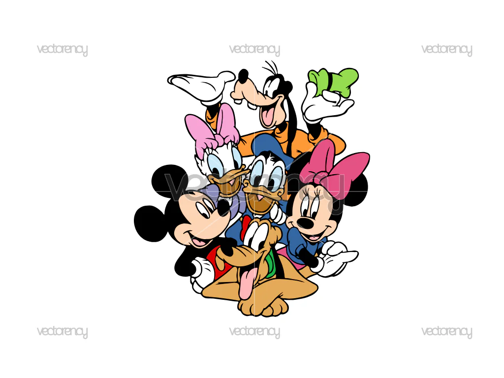 Mickey And Friends Cartoon PNG