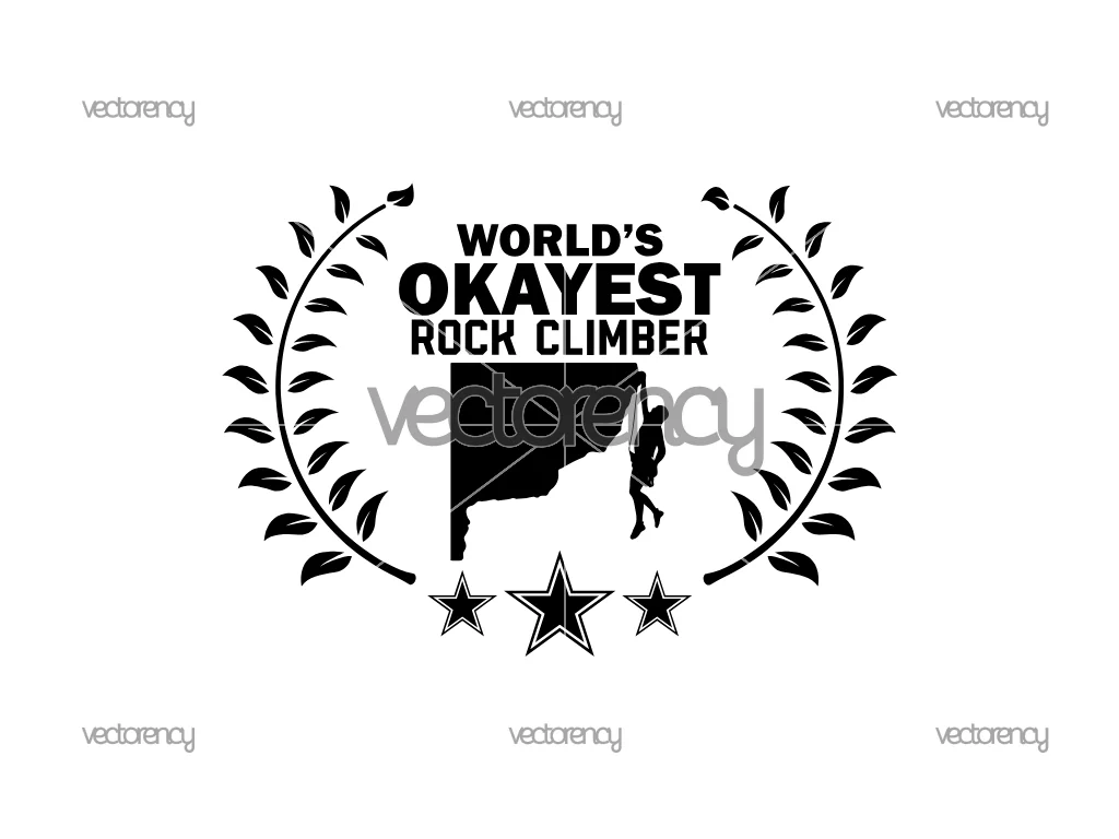 Climbing SVG Worlds Okayest Rock Climber PNG