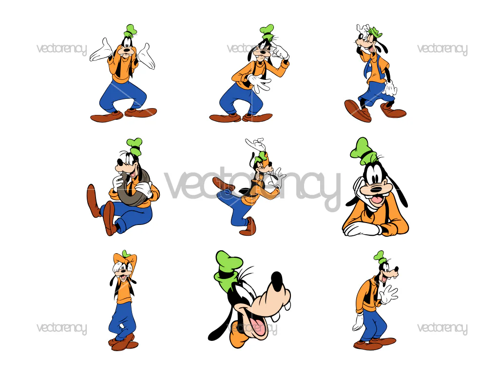 Goofy Cartoon Disney Bundle SVG