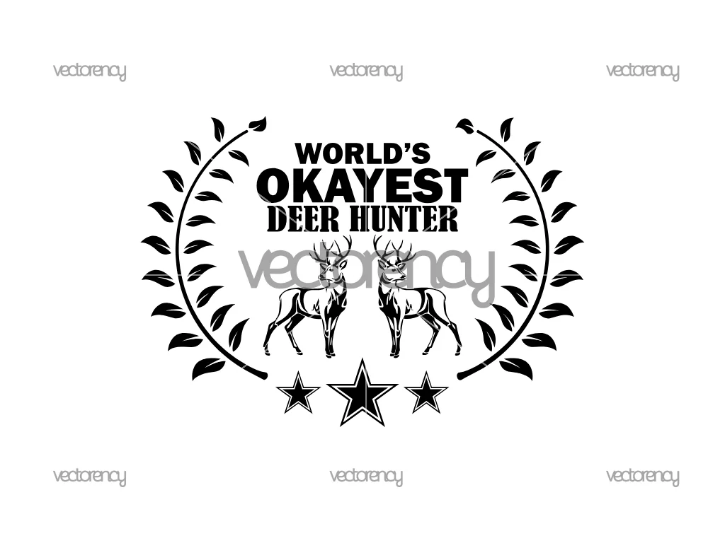 Deer Hunting SVG World's Okayest Deer Hunter SVG