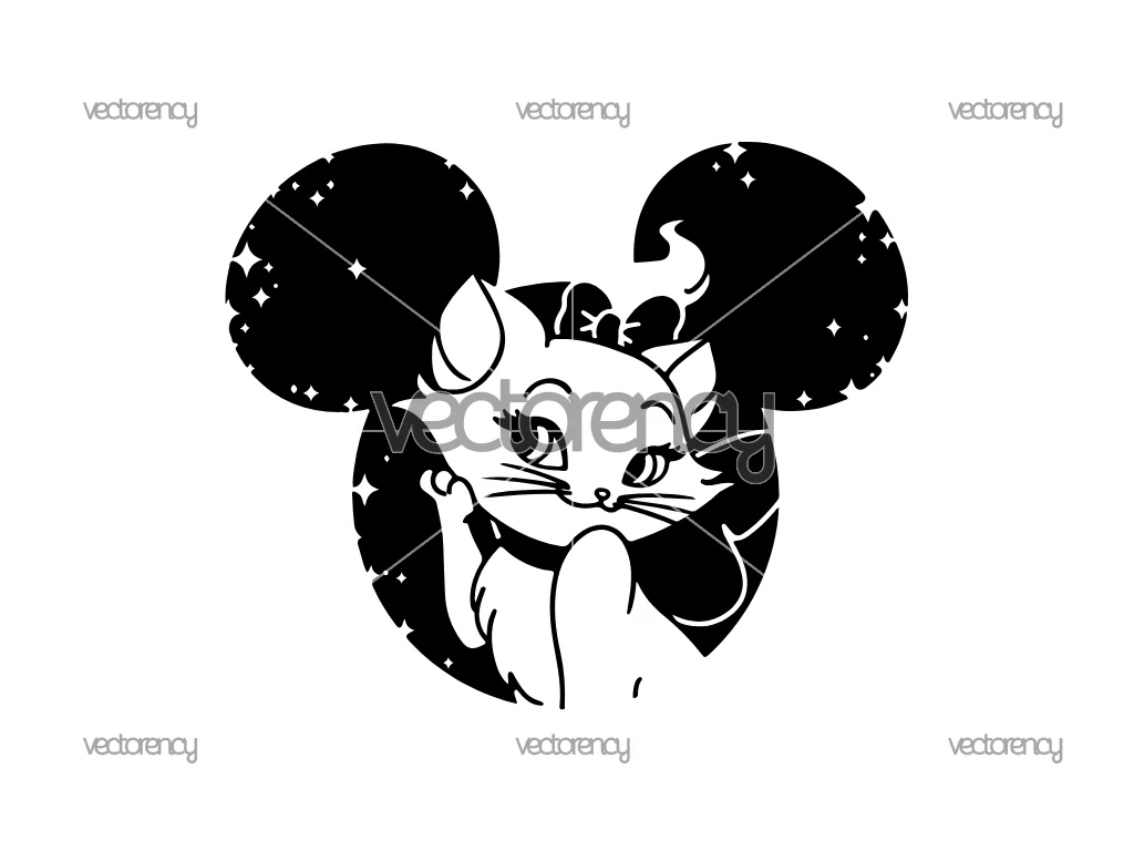 Aristocats SVG Cut File, Marie Cat PNG EPS