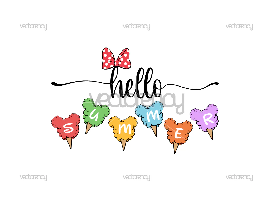 Retro Hello Summer SVG Summer Vibes SVG Summer Vacation Vector