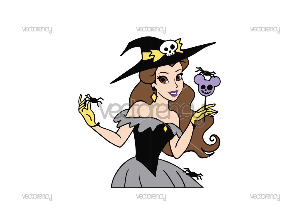 Belle Princess Halloween SVG Disneyland Clipart Image Download