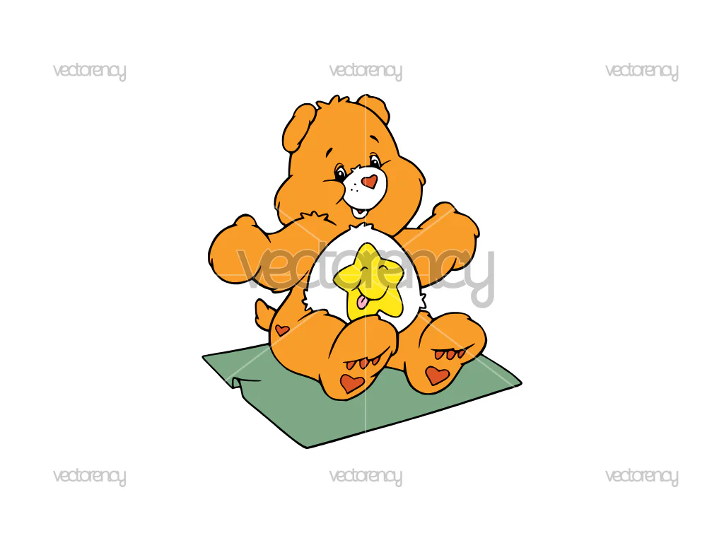 Laugh a lot Bear Sits on the Rug Care Bear SVG PNG