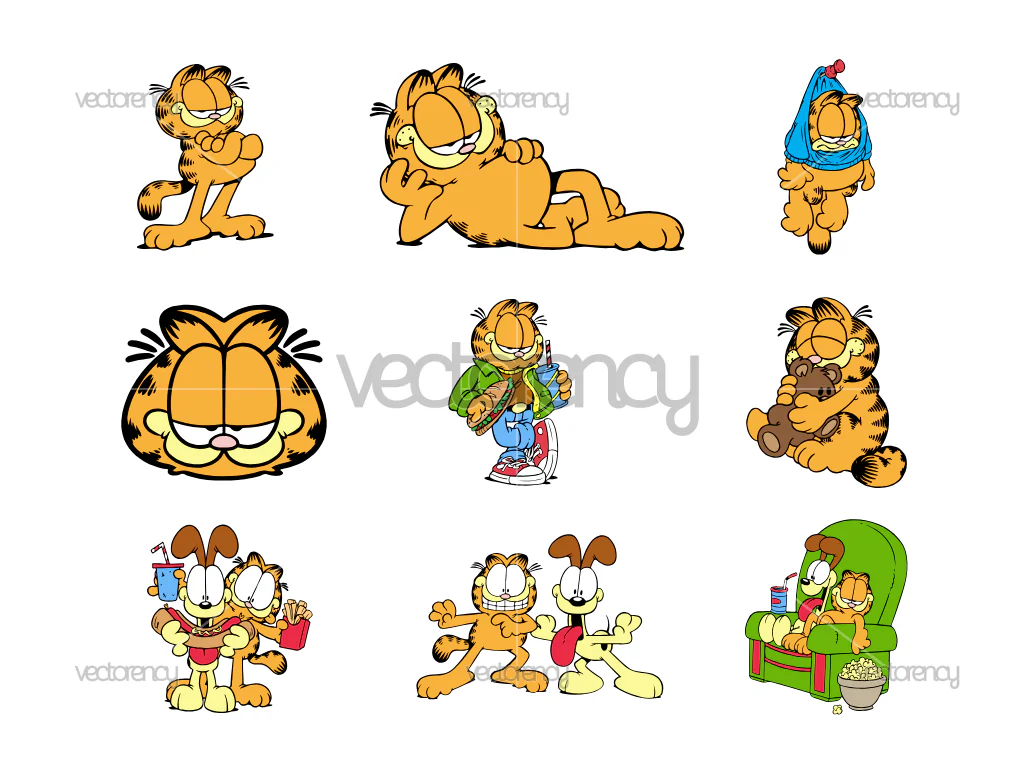 Garfield Cartoon SVG Bundle