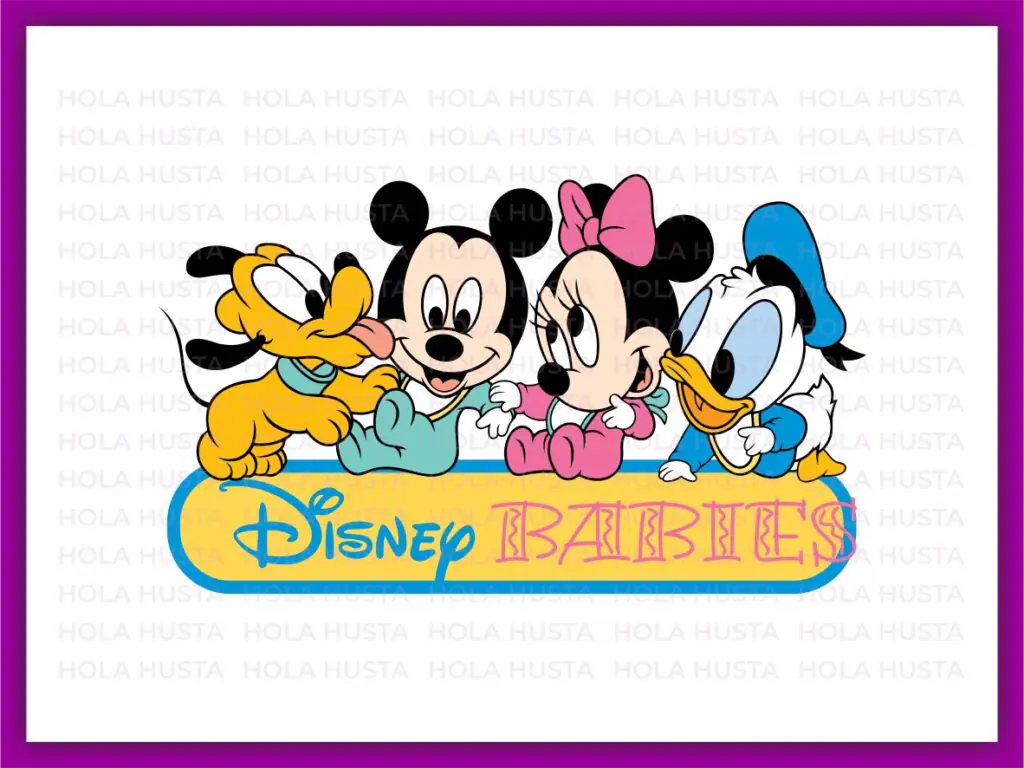 Disney Babies SVG Vector, Mickey, Duck Goopy PNG