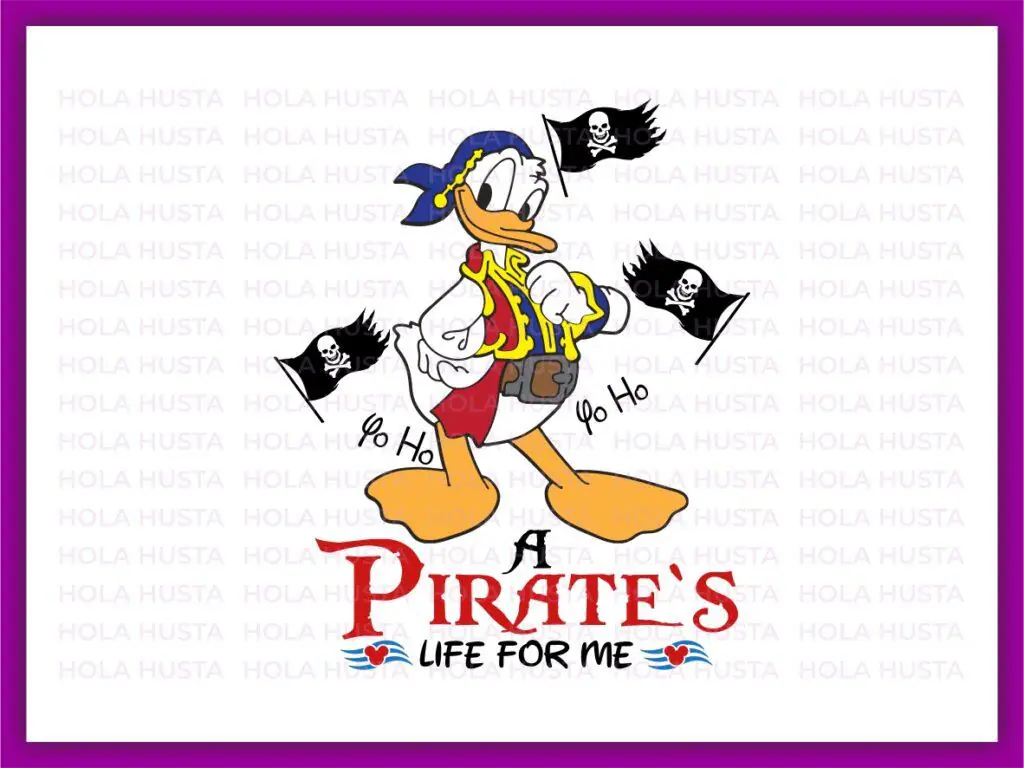 A Pirate’s Life For Me Donald Duck SVG