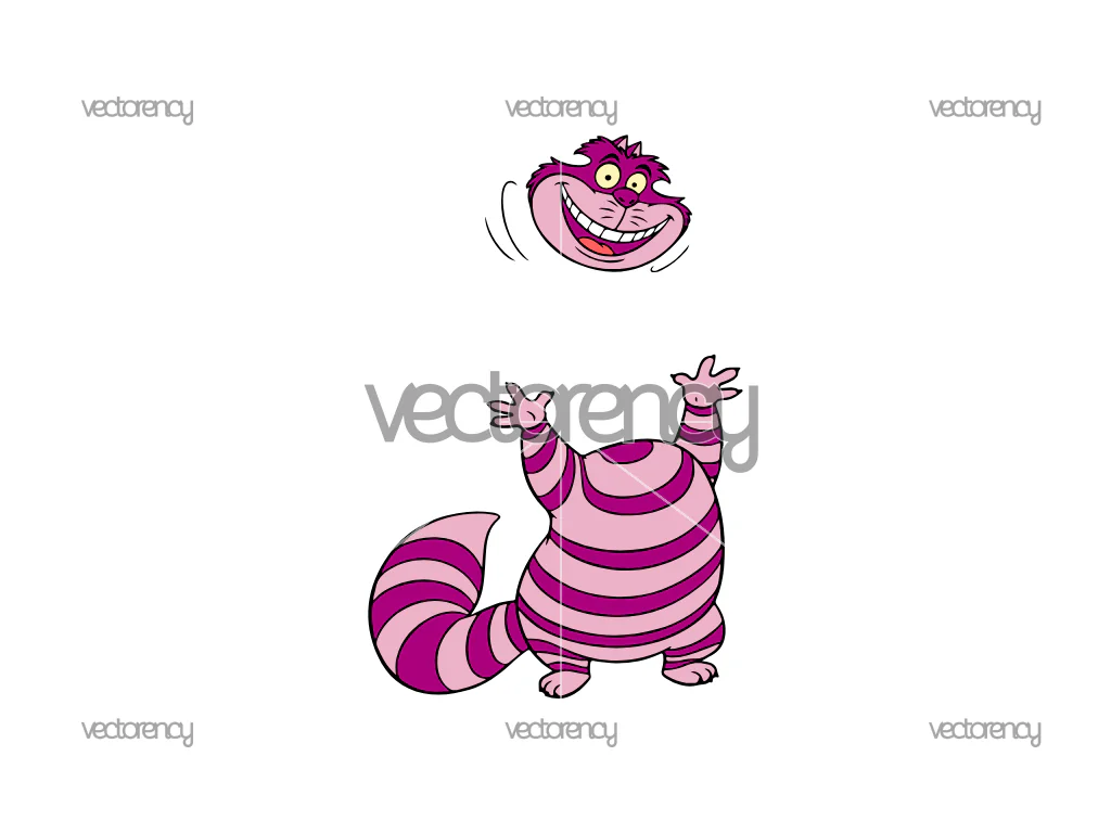 Cheshire Cat We Are All Mad Here SVG Vector Image