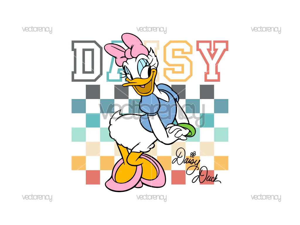 Daisy Duck Vintage Disney SVG PNG