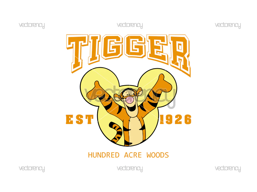 Tigger Hundred Acre Woods SVG Tiger Est 1926 Vector