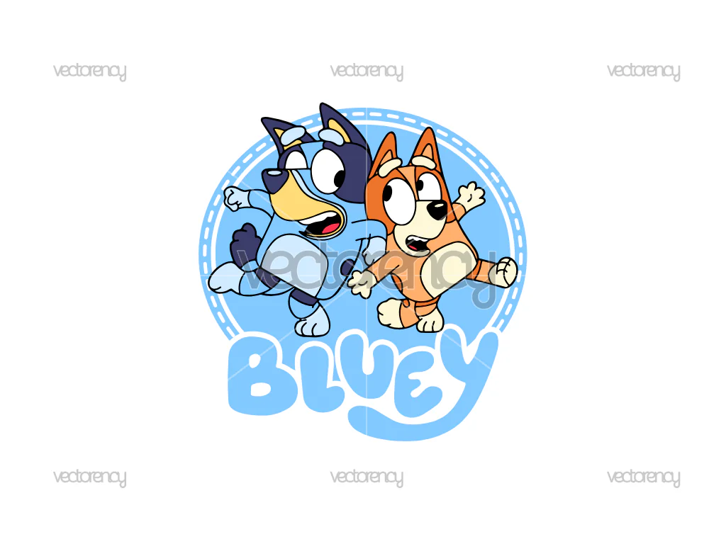 Bluey and Bingo Vector PNG SVG