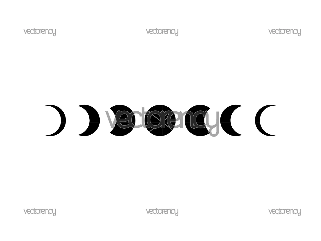 Moon Phase Celestial Moon Vector SVG PNG
