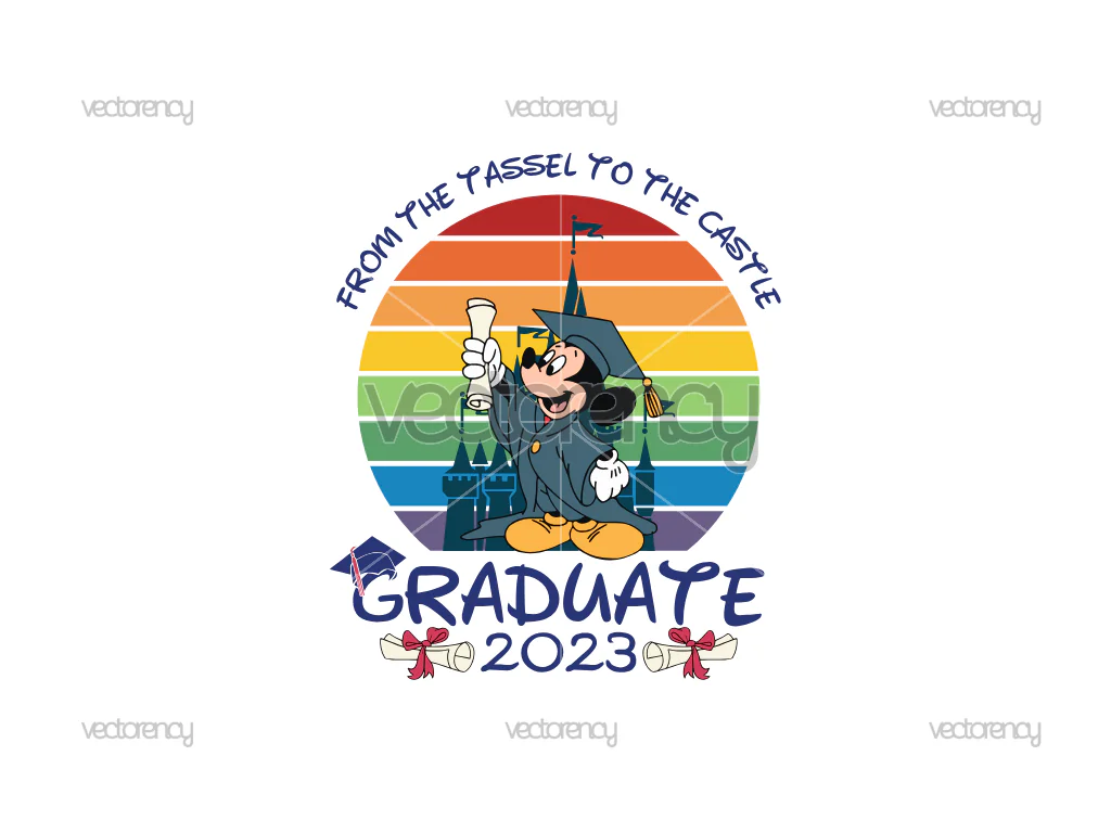 Graduate Tassel To Castle Mickey PNG Vector
