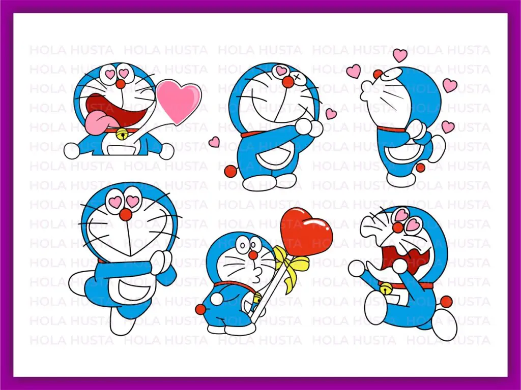 Doraemon SVG Bundles, Doraemon Love, Valentine’s Day Clipart