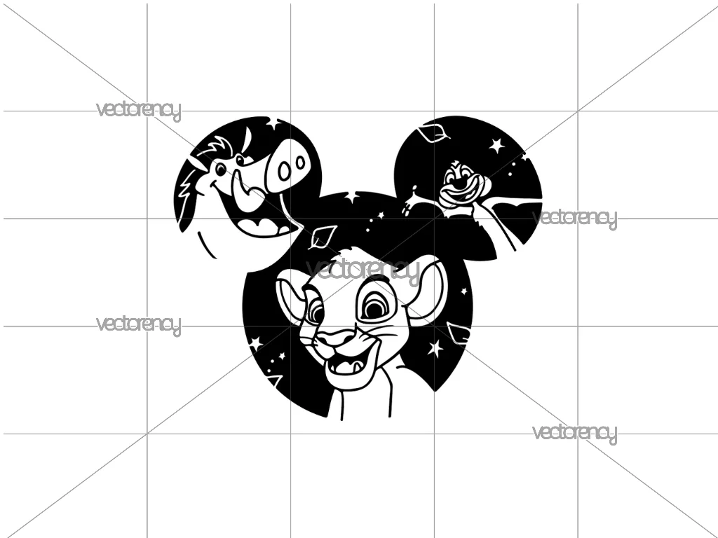 The Lion king SVG Timon Pumbaa Simba PNG Vector