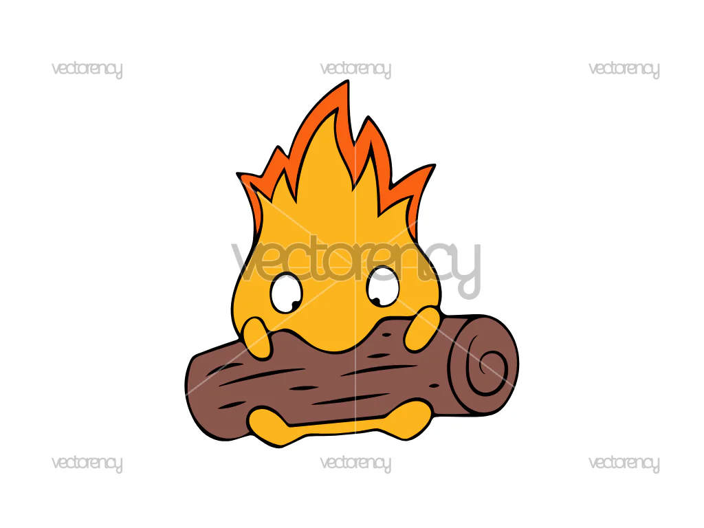 Calcifer Howls Moving Castle PNG Clipart SVG