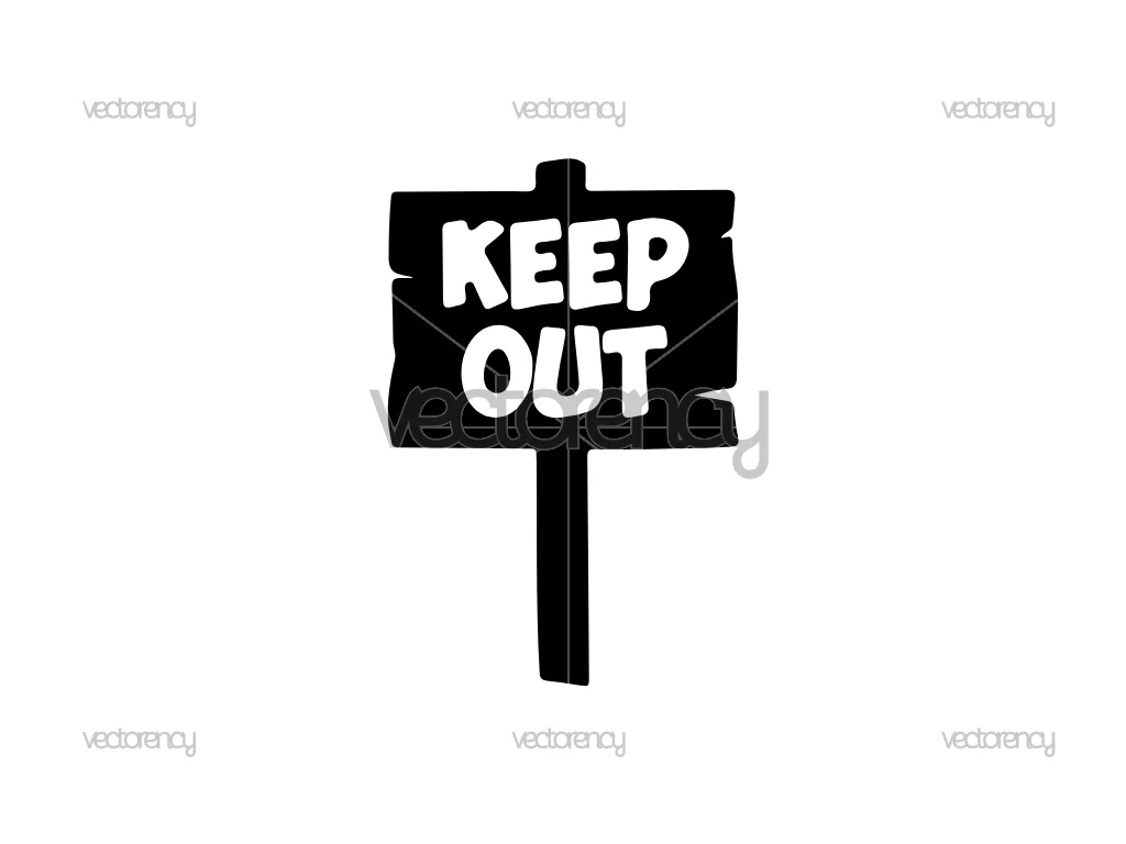 Keep out Sign Wood Sign SVG