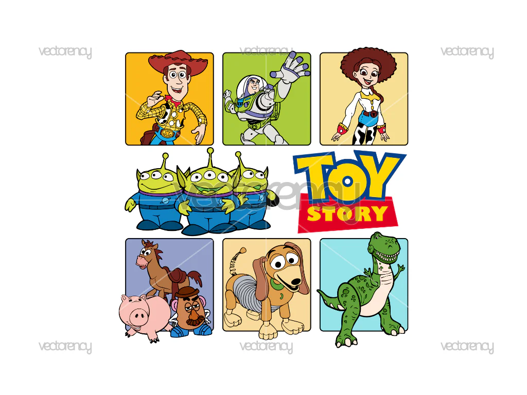 Toy Story Comic Design Vector PNG
