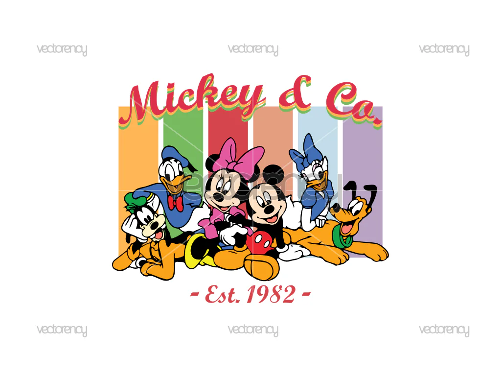 Mickey Mouse And Co. Friends SVG Friendship