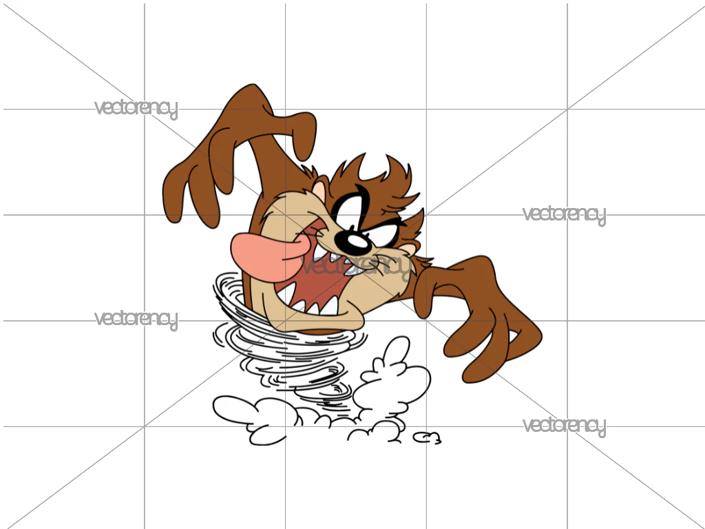 Tasmanian Devil Looney Tunes Vector Clipart SVG