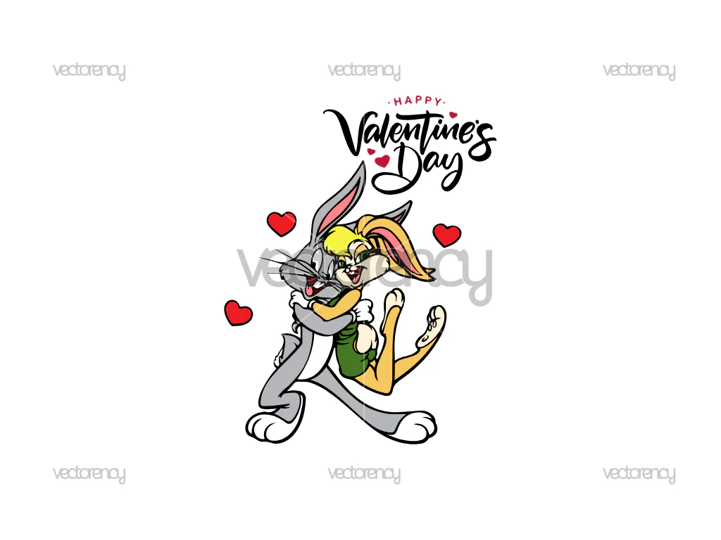 Valentine Day SVG Bugs Bunny Vector