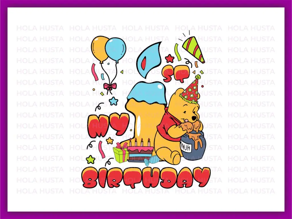 My 1st Birthday Winnie The Pooh It’s My Birthday Design Download