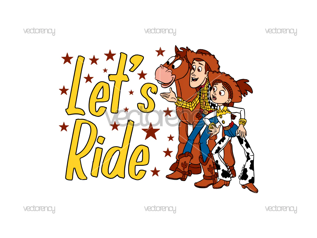Let's Ride PNG Cowboy PNG Family Trip Magical Kingdom SVG