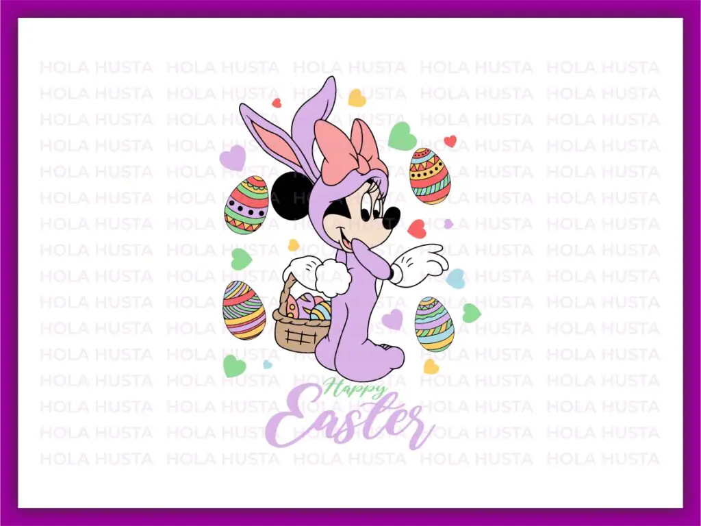 Minnie Mouse Easter Happy Easter Egg Mouse Bunny Ear PNG