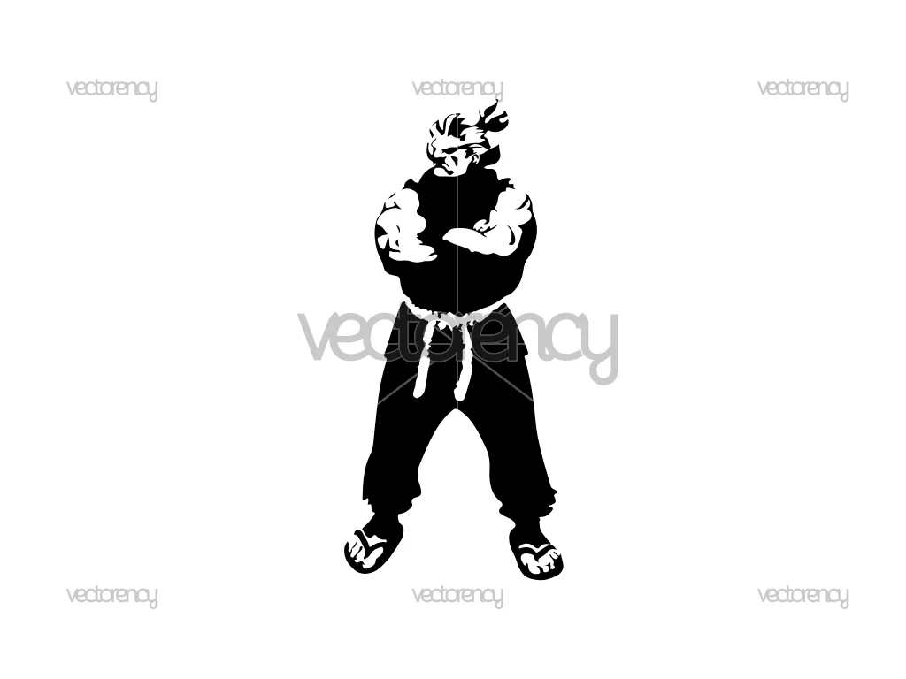 Akuma Street Fighter Decal SVG Vector