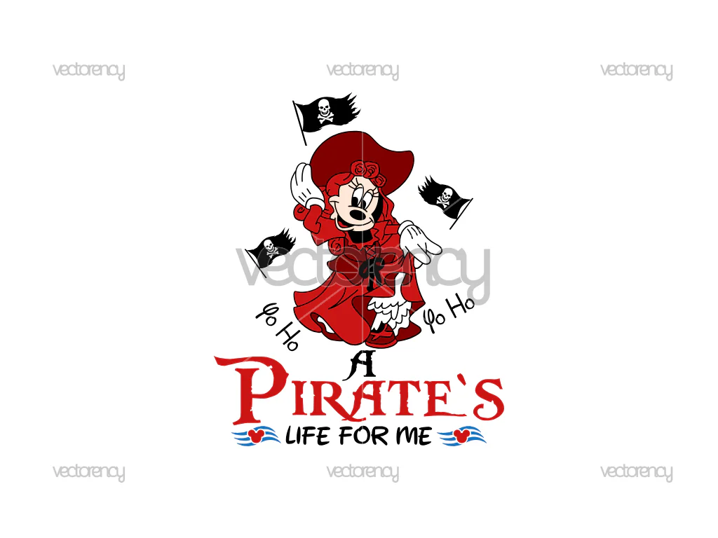 A Pirate's Life For Me Minnie Mouse SVG