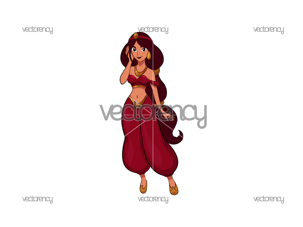 Princess Jasmine SVG Aladdin Vector Image