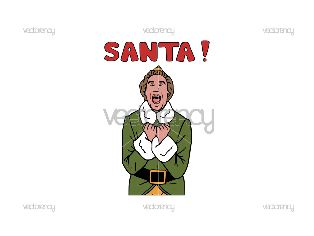 Buddy The Elf SVG Elf Movie Will Ferrell Comediante Vector PNG