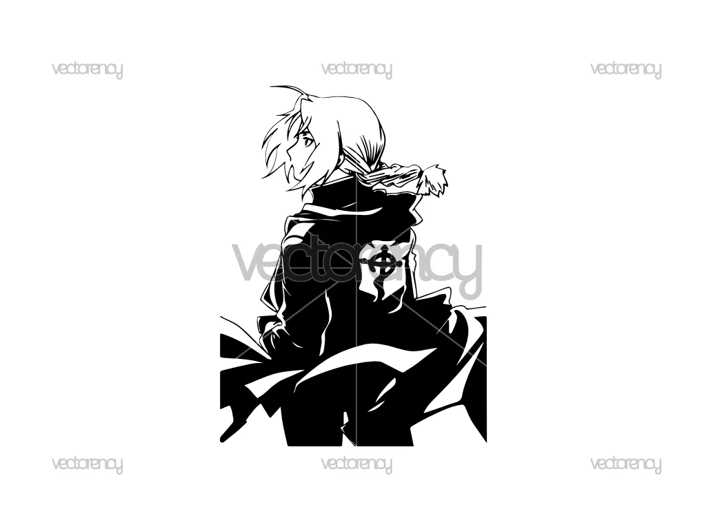 Edward Elric Fullmetal Alchemist Sticker SVG