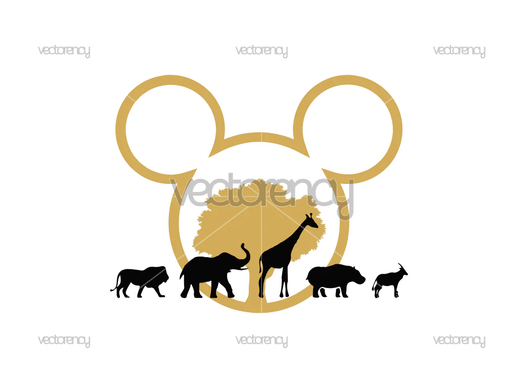 Wild Trip SVG Safari Mode Family Vacation Mouse Head SVG