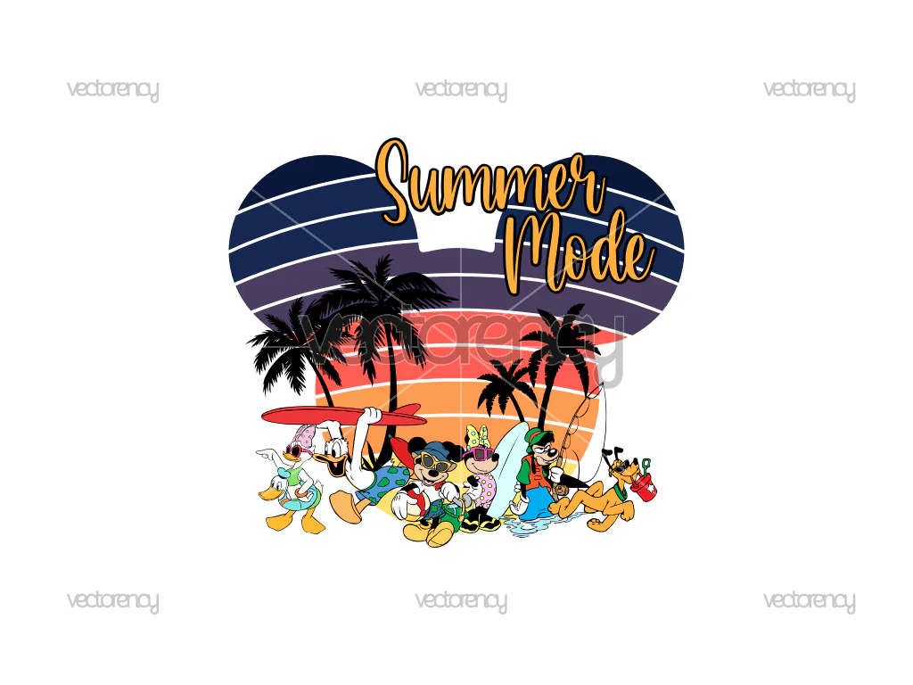 Retro Summer Mode Summer Vacation SVG Family Trip Magical Kingdom PNG