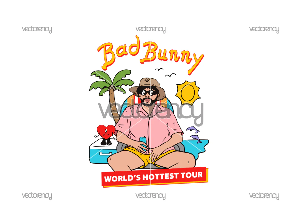 Bad Bunny SVG Vector Image