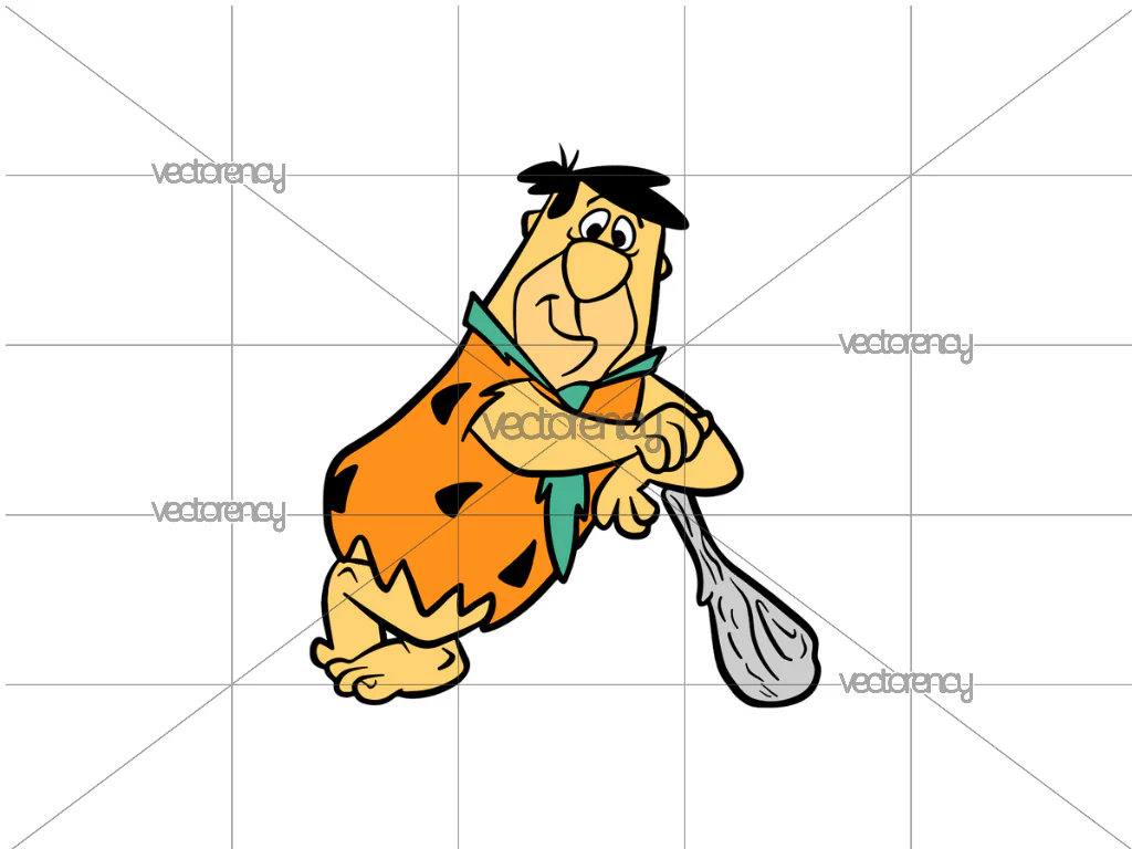 Fred Flintstone Clipart SVG