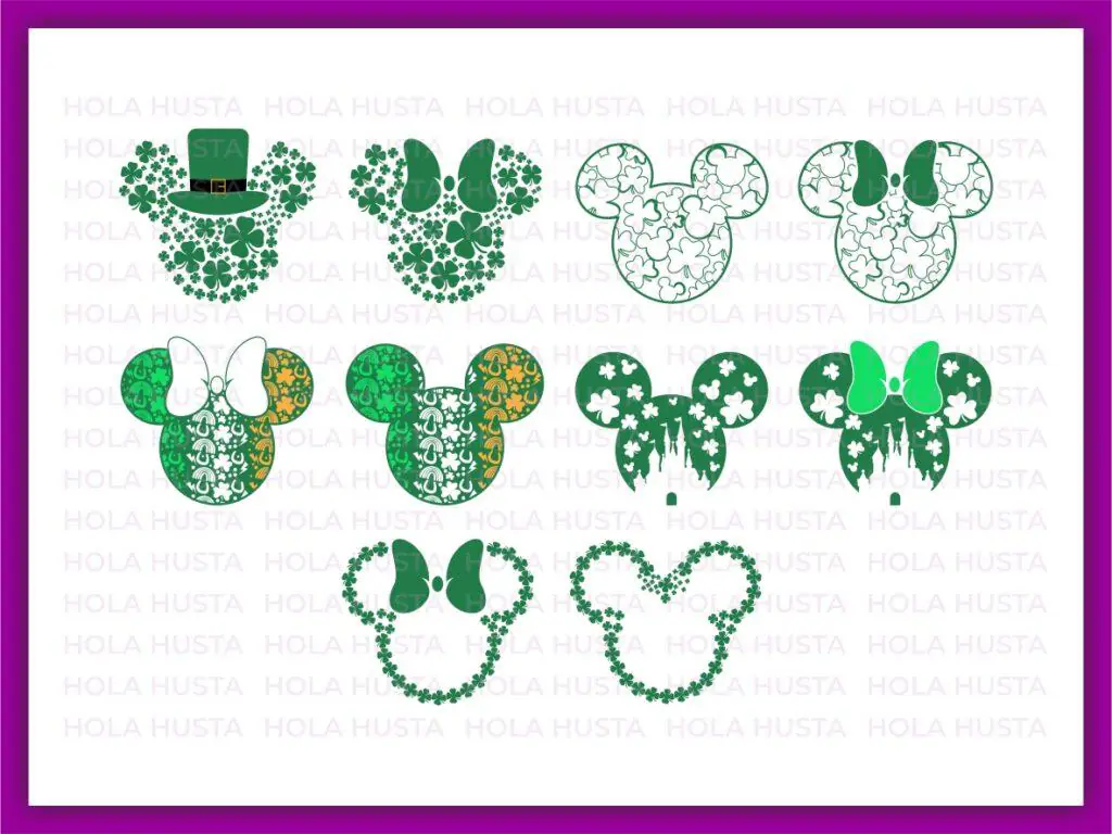 Mouse St Patrick’s Day SVG Bundle St Patricks Day PNG Disney