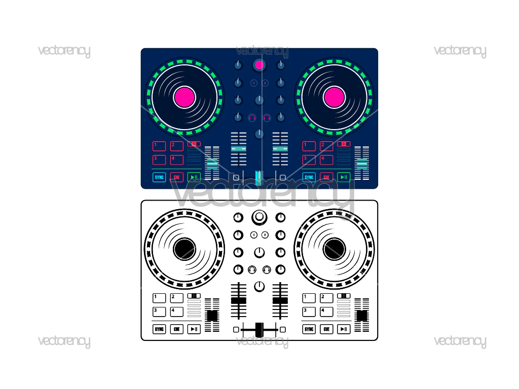DJ Controller Vector SVG