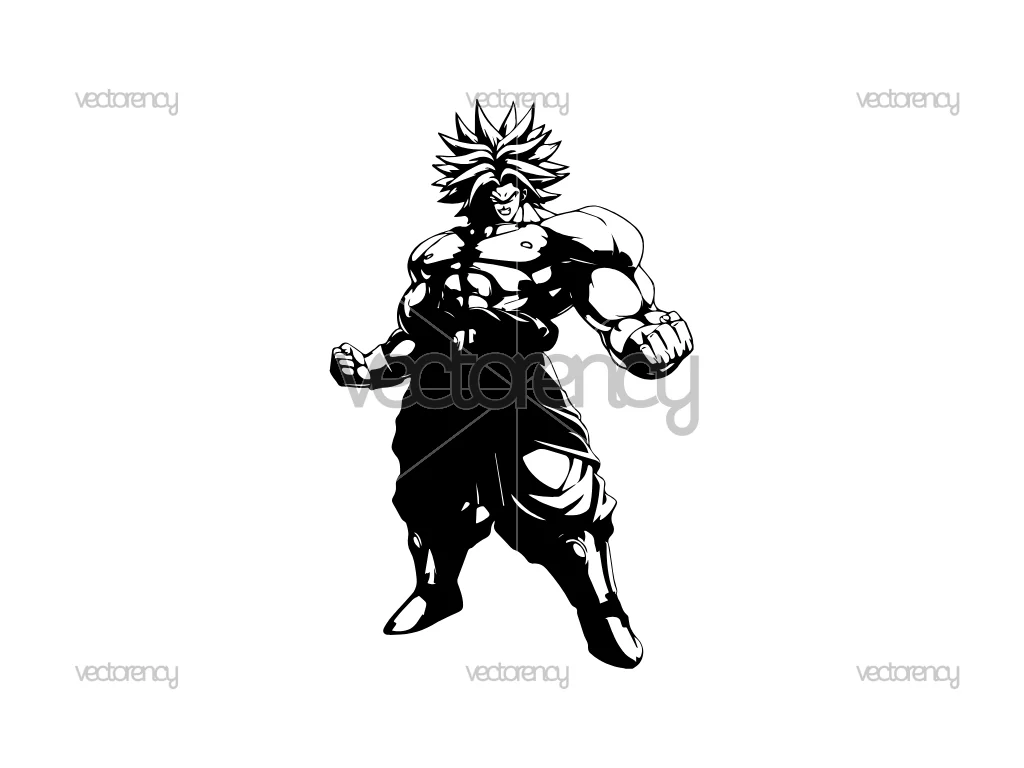 Broly Dragon ball Z Super Decal SVG