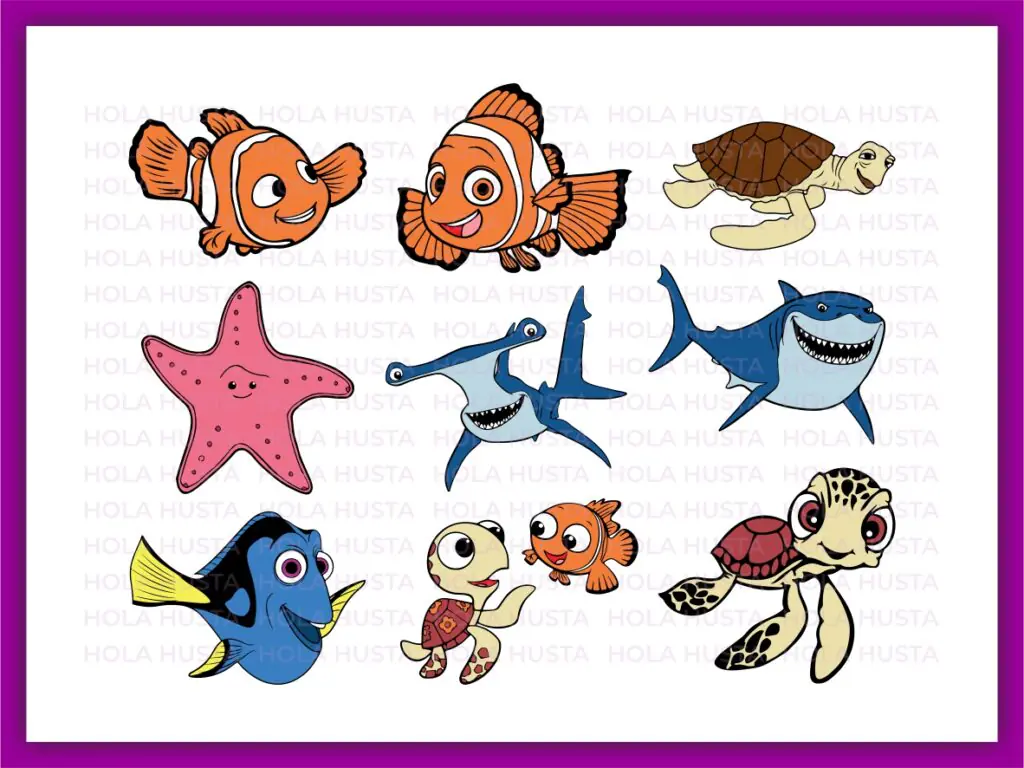 Finding Nemo Cartoon SVG Cut File Bundle, Nemo, Marlin, Dory SVG and More