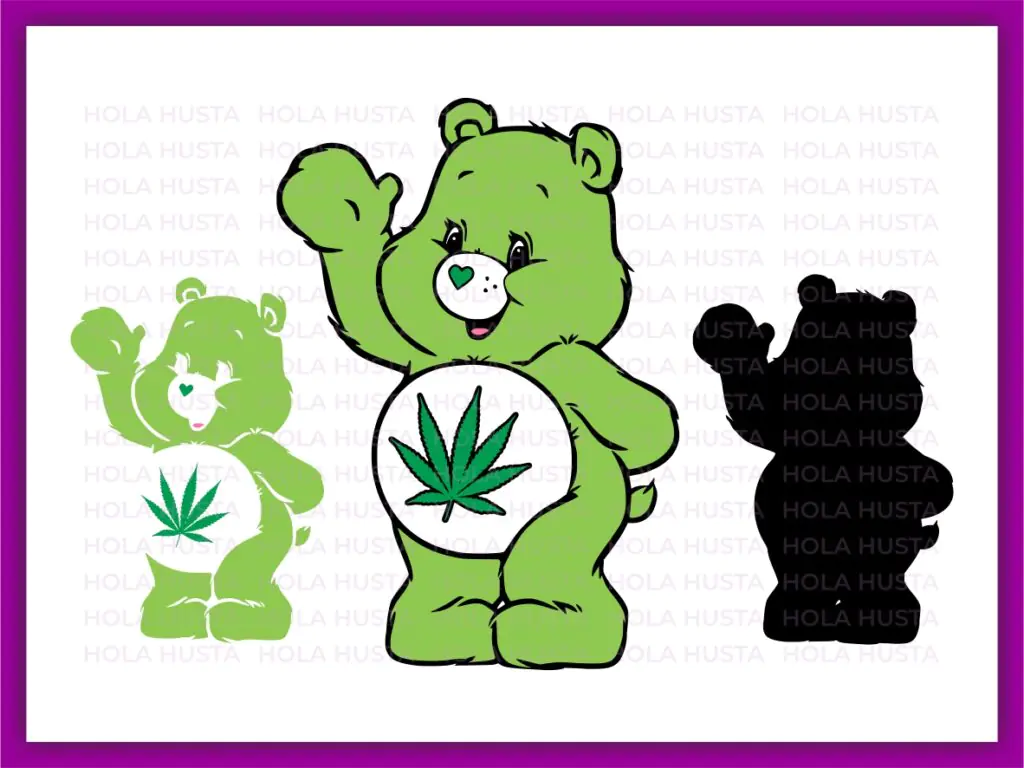 Cannabis Care Bear SVG, PNG, Vector Layered