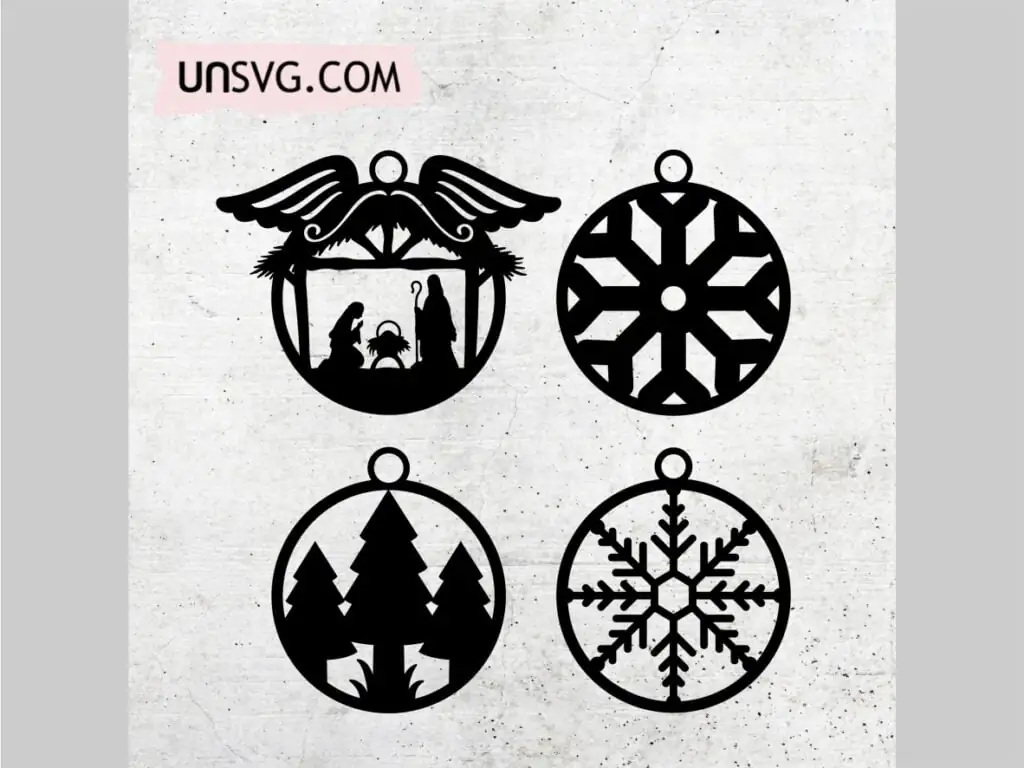 Christmas Ornament Laser Ready SVG Cut File