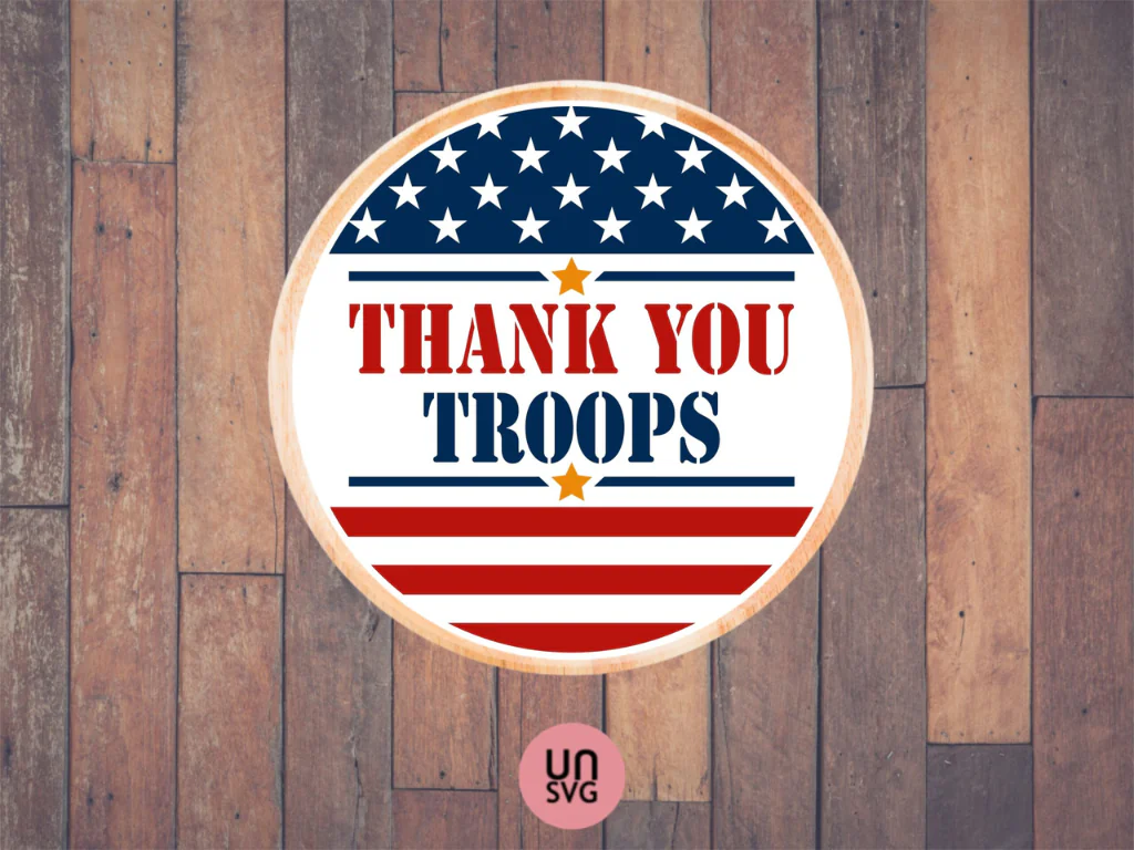 Thank You Troops – 4th Of July Sign