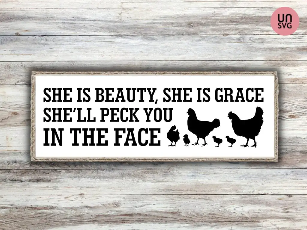 She Is Beauty She Is Grace SVG Farmhouse Sign File