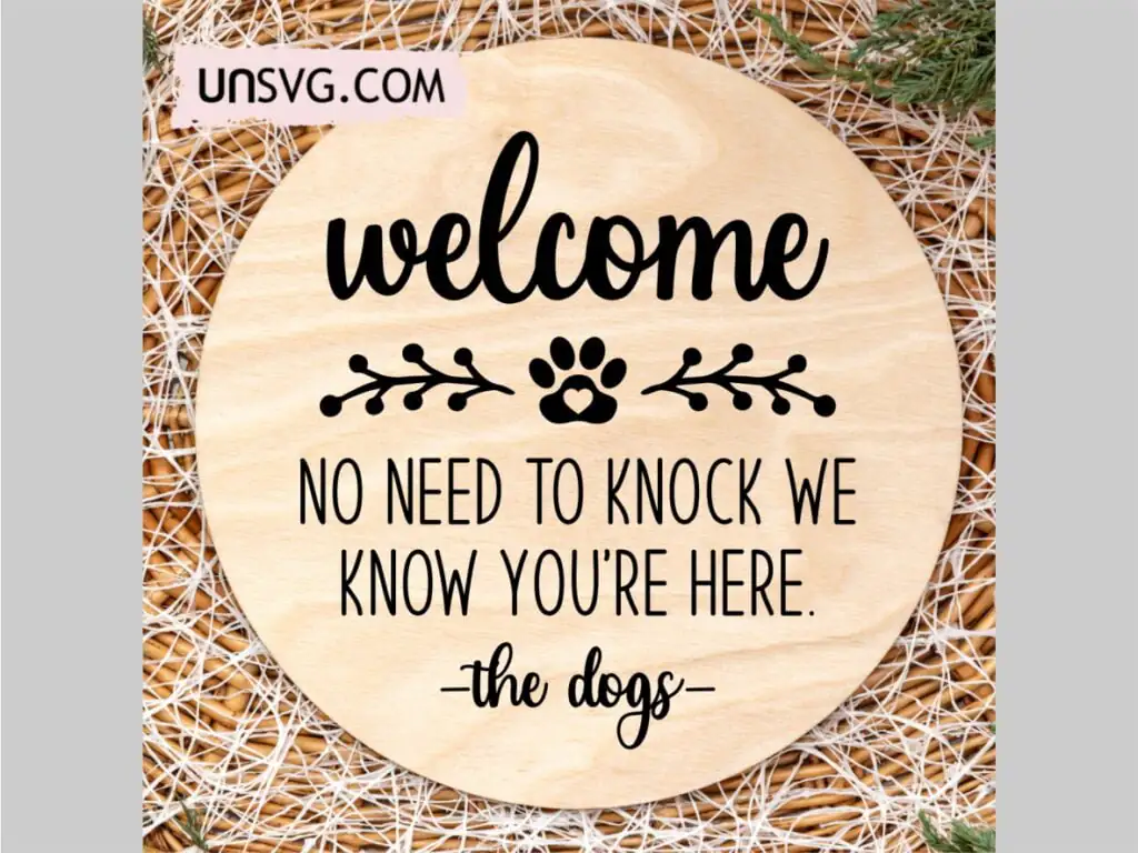 Welcome Dog SVG Cut Files