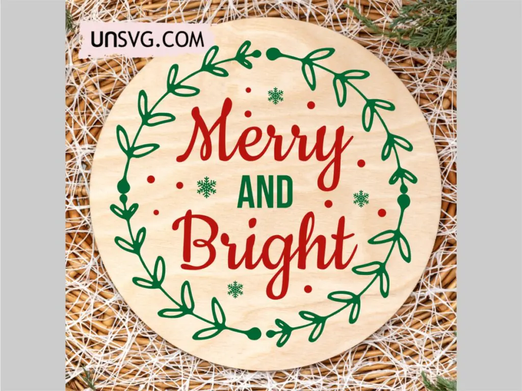 Merry and Bright SVG Cricut