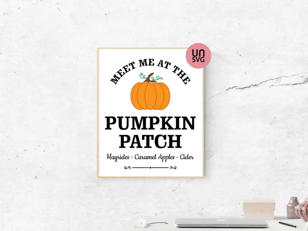 Pumpkin Patch SVG Wall Sign Fall Wall Decor Design Cricut